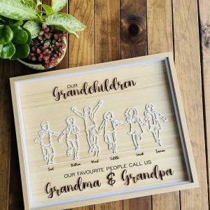 silhouette grandparents frame