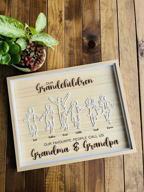 silhouette grandparents frame